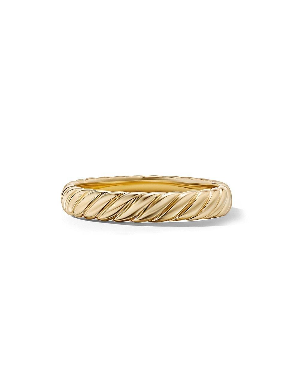 Mens Cable Band Ring In 18K Gold, 5mm Product Image