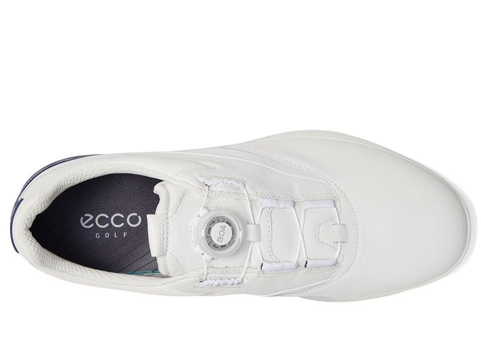 ECCO Golf S-Three BOA GORE-TEX(r) Waterproof Hybrid Blue Depths/Bright White Cow Leather) Men's Shoes Product Image