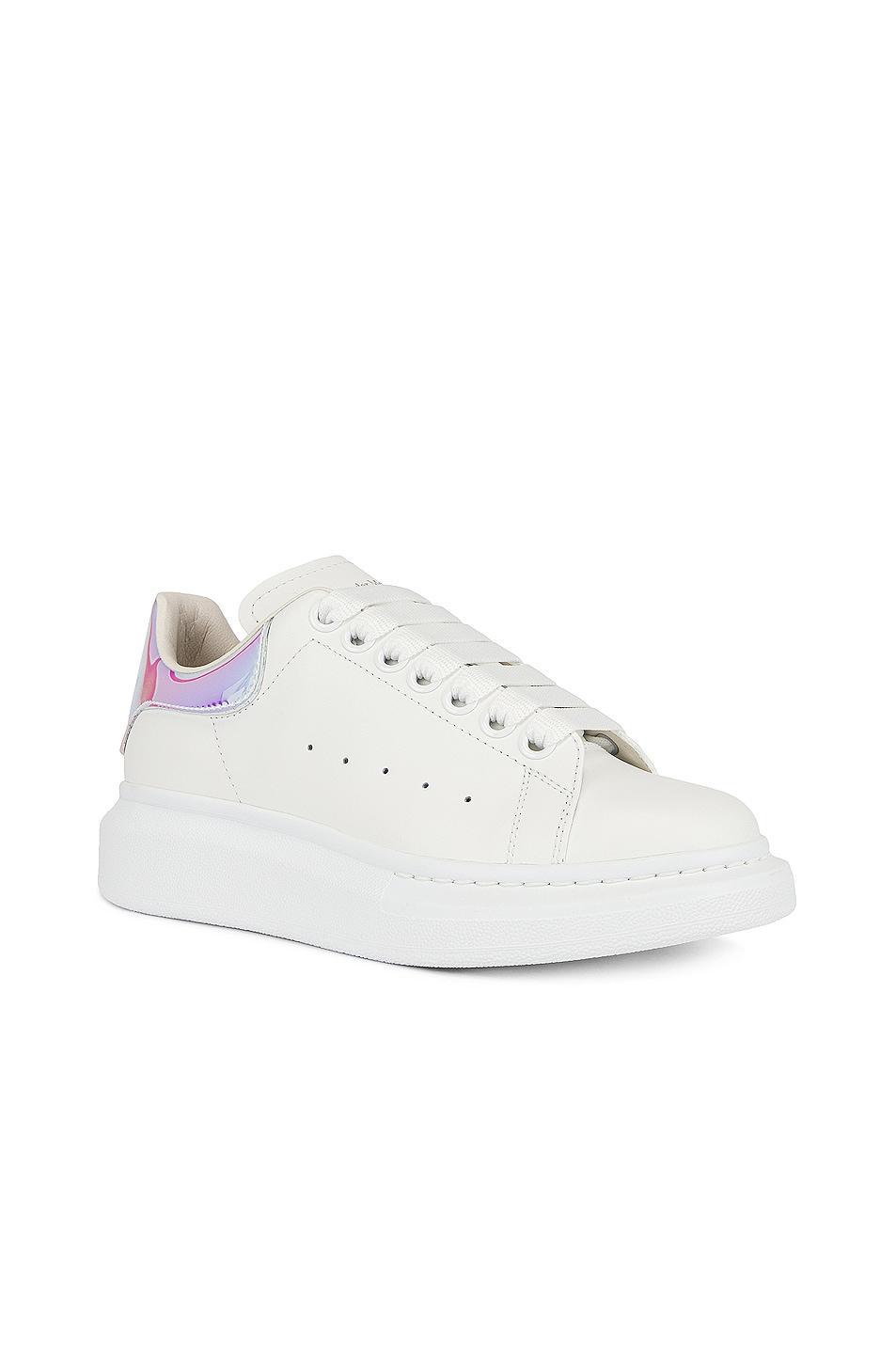 Alexander McQueen Lace Up Sneakers in White Product Image