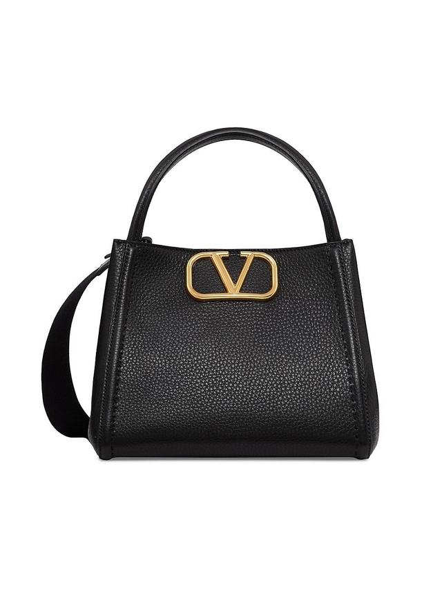 Womens Valentino Garavani Alltime Medium Handbag in Grainy Calfskin Product Image