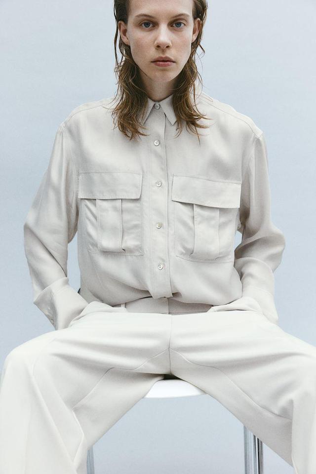 Silk-blend Utility Shirt Product Image