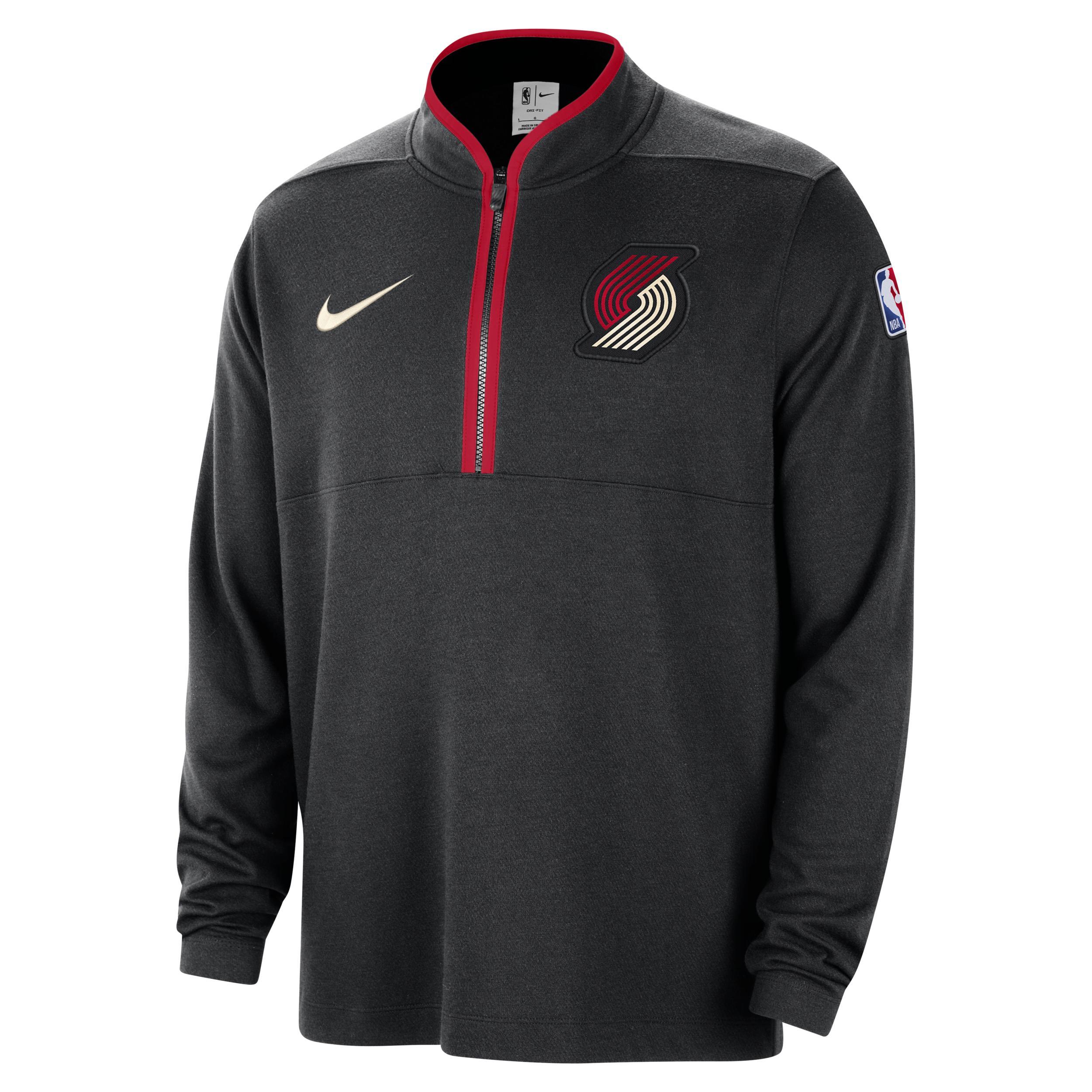 Portland Trail Blazers 2023/24 City Edition Nike Mens Dri-FIT NBA 1/2-Zip Long-Sleeve Top Product Image