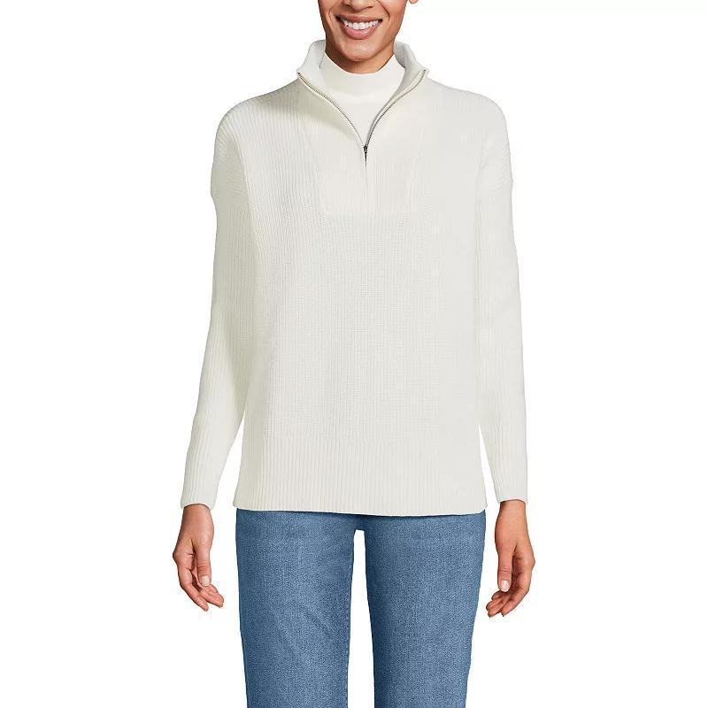 Womens Lands End Drifter Quarter Zip Sweater Product Image