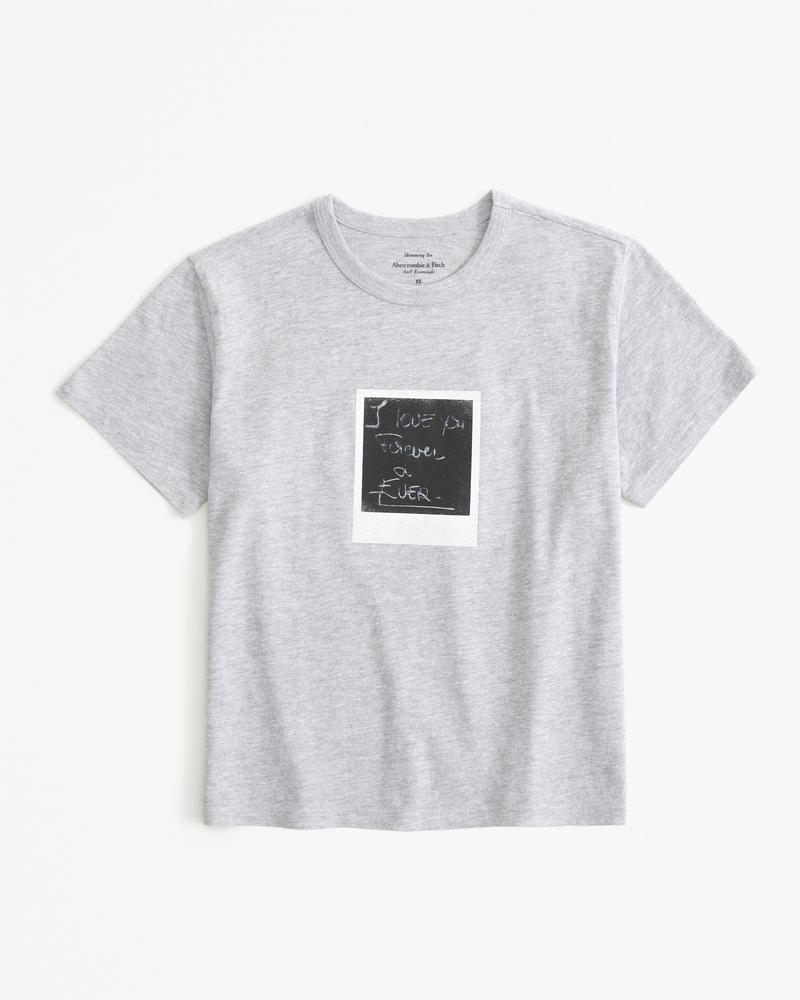 Short-Sleeve Maripol Graphic Skimming Tee Product Image