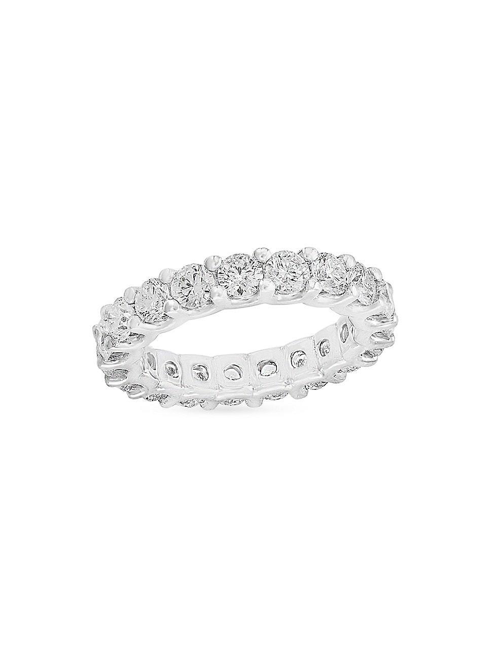 Womens 14K White Gold & 3.35 TCW Diamond Eternity Ring Product Image