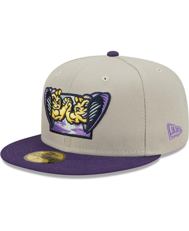 Mens New Era Gray Fort Myers Mighty Mussels Authentic Collection Team Alternate 59FIFTY Fitted Hat Product Image