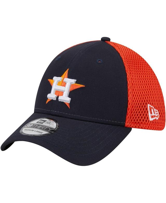 Mens New Era Houston Astros Team Neo 39THIRTY Flex Hat Blue Product Image