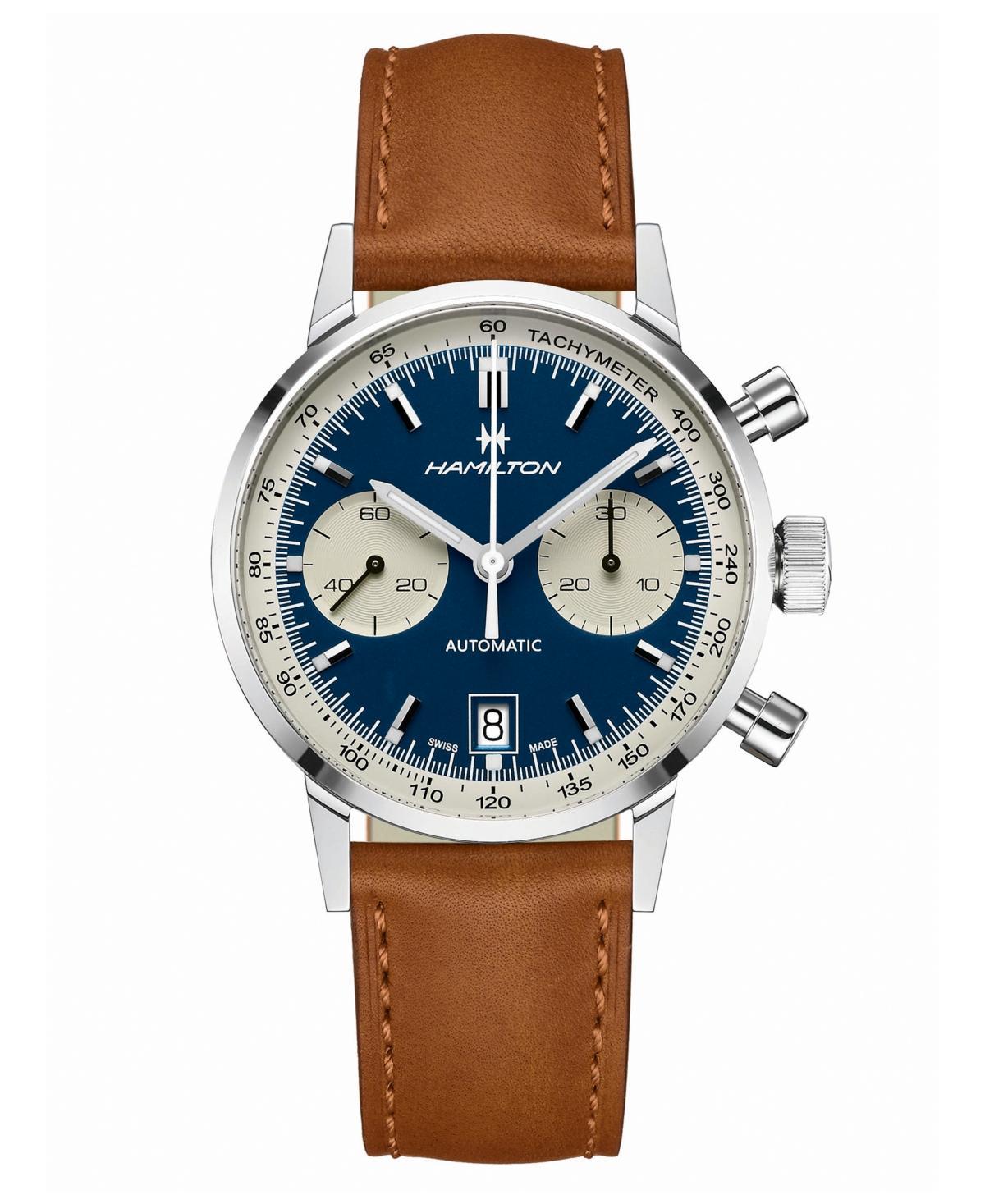 Hamilton American Classic Automatic Chronograph Leather Strap Watch, 40mm Product Image