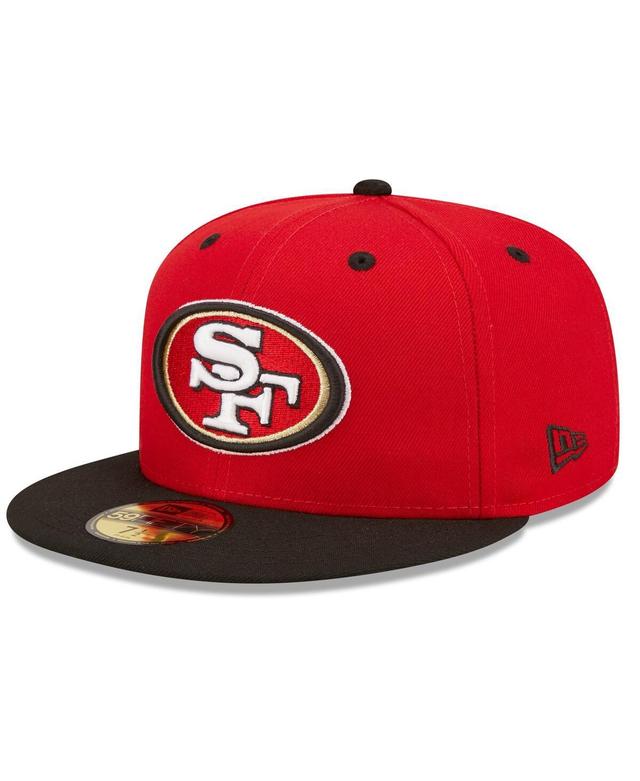 Mens New Era Scarlet San Francisco 49ers Flipside 2Tone 59FIFTY Fitted Hat - Scarlet Product Image