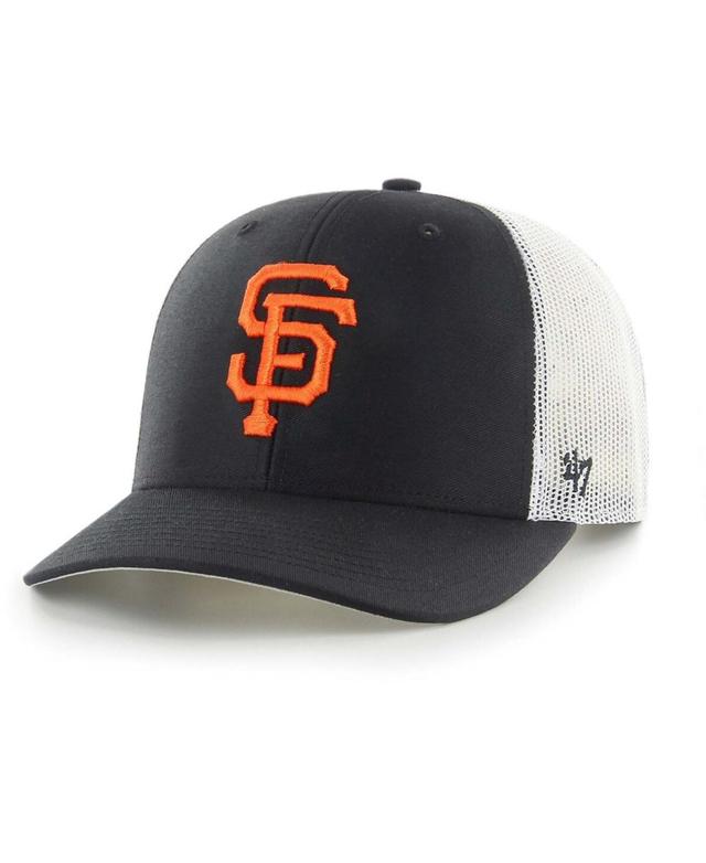 Mens 47 /White San Francisco Giants Primary Logo Trucker Snapback Hat Product Image