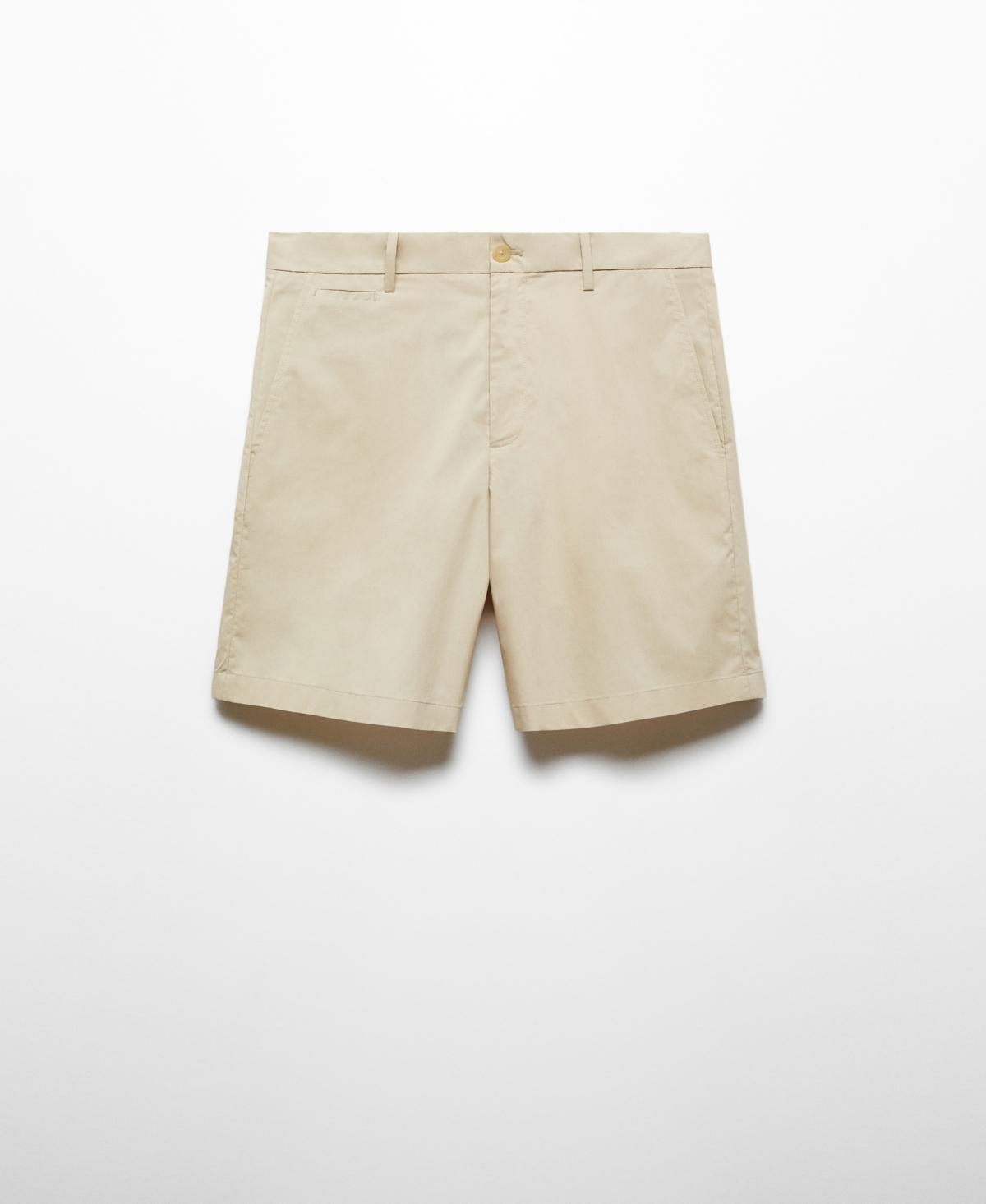 Mango Mens Slim Fit Cotton Bermuda Shorts Product Image