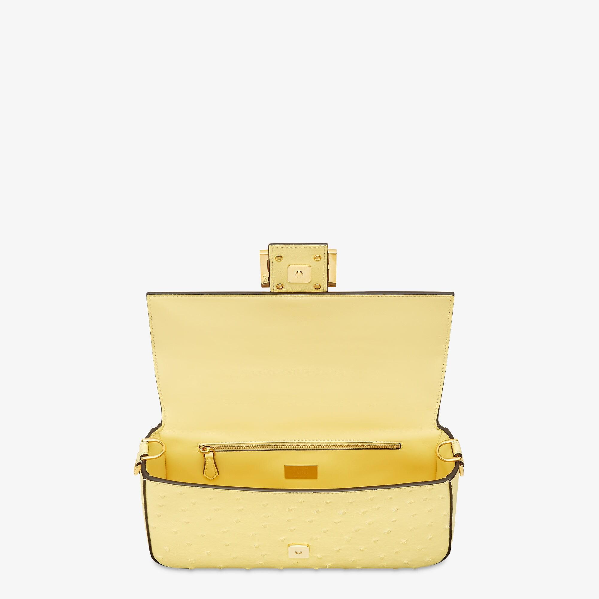 BaguetteYellow ostrich leather bag Product Image