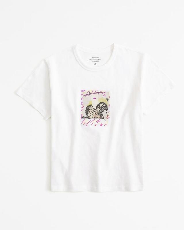 Short-Sleeve Maripol Graphic Skimming Tee Product Image