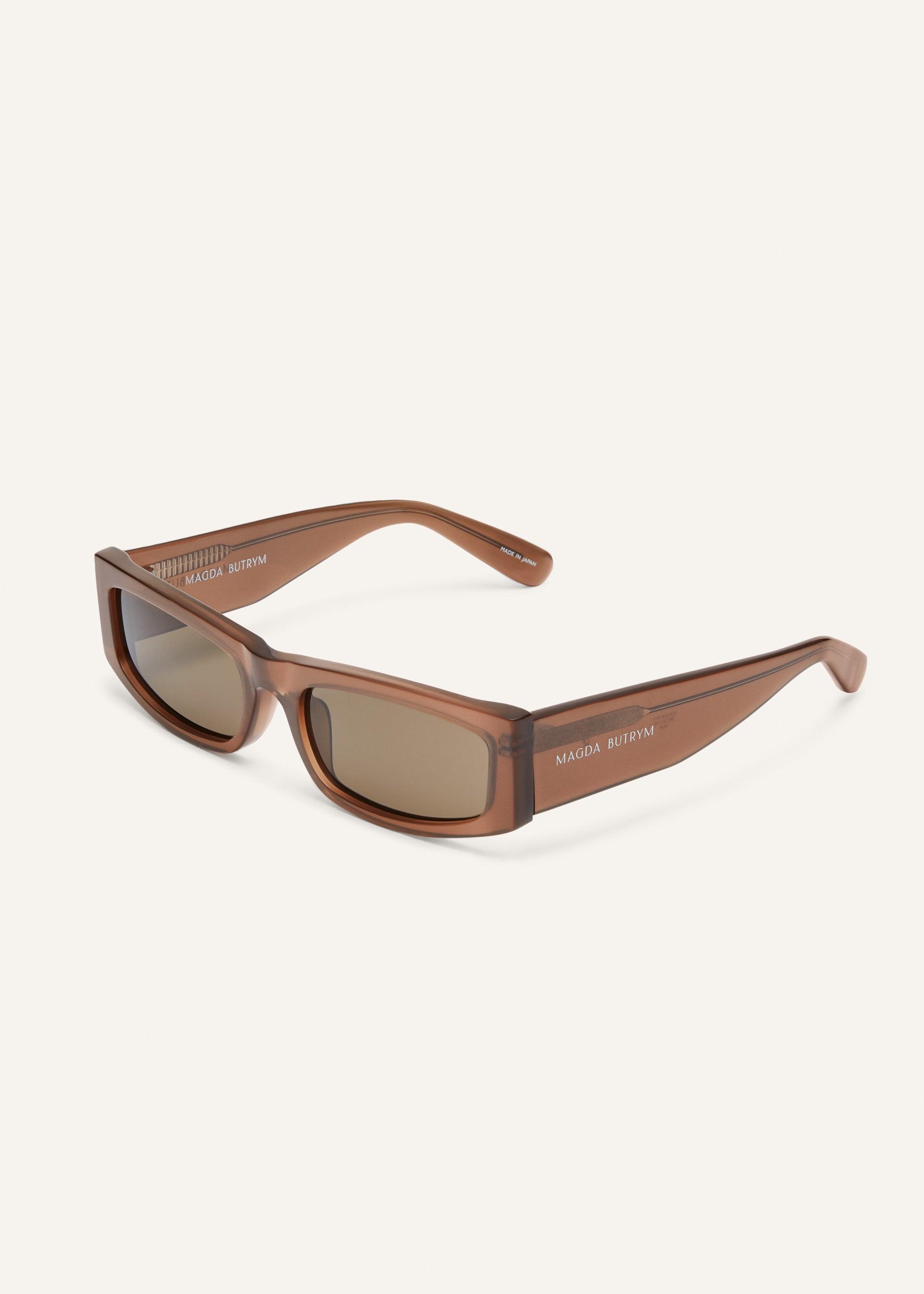 Rectangular sunglasses in brown Product Image