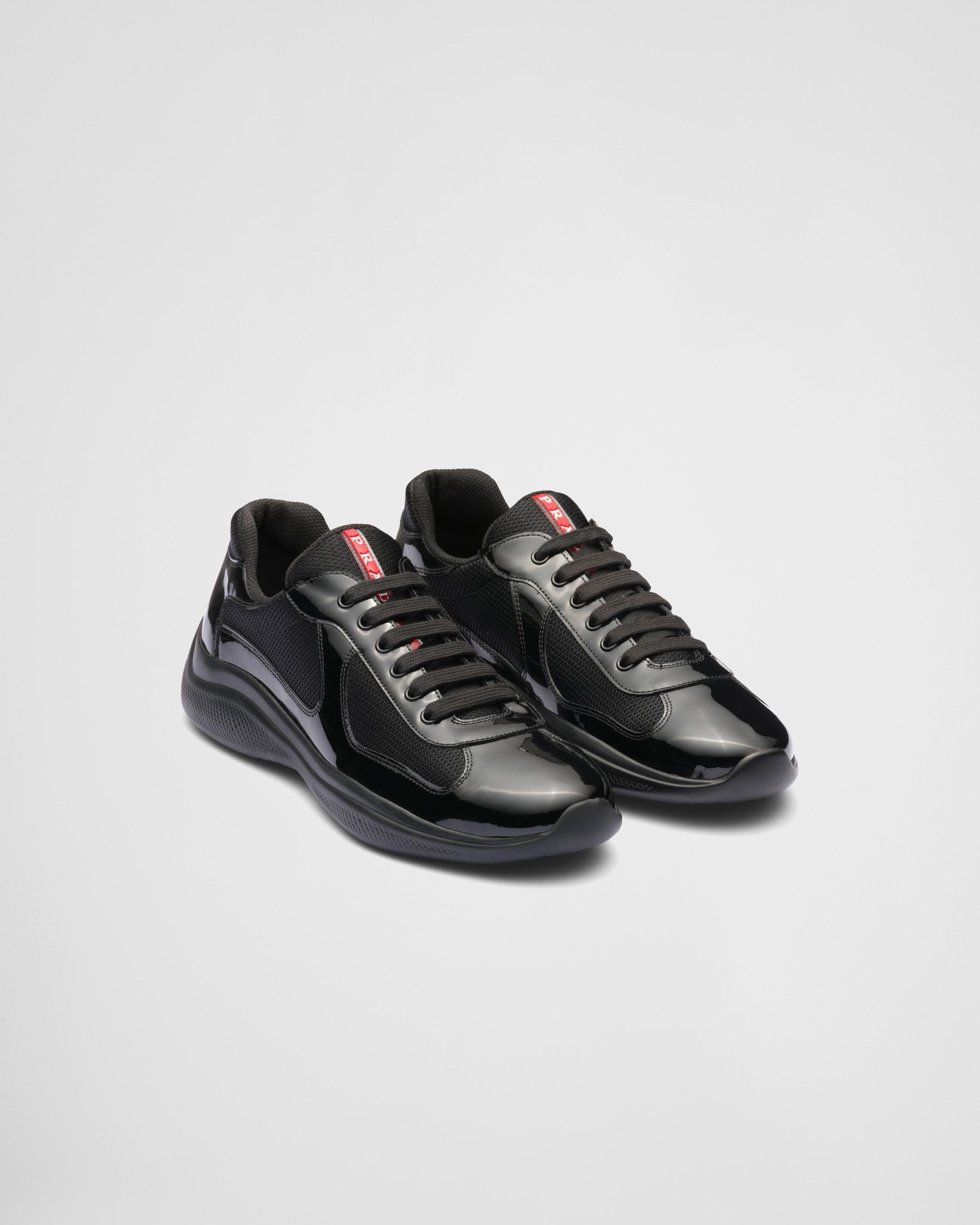 Patent leather and technical fabric Prada America's Cup sneakers Product Image