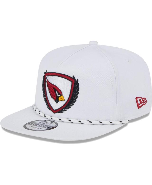 Mens New Era White Arizona Cardinals Tee Golfer 9FIFTY Snapback Hat Product Image