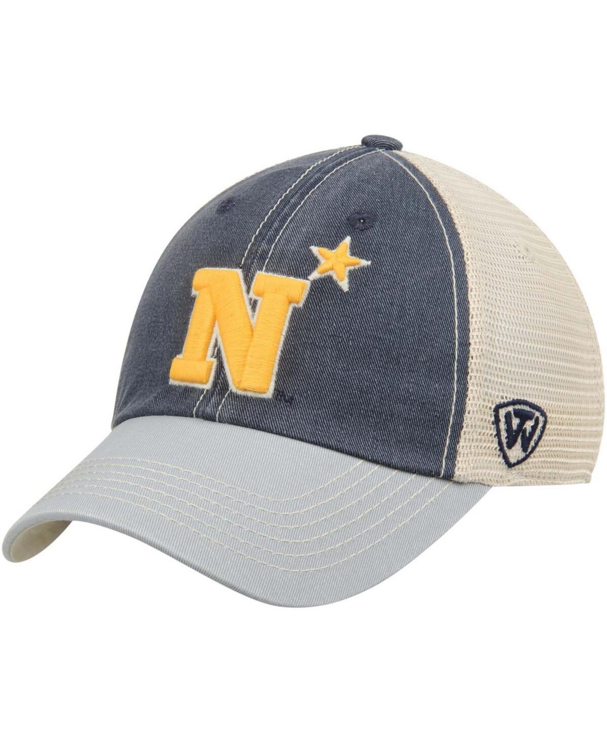 Mens Top of the World Navy/Tan Navy Midshipmen Offroad Trucker Hat Product Image