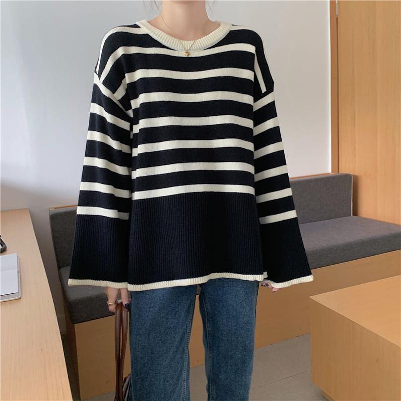 Crewneck Striped Sweater Product Image