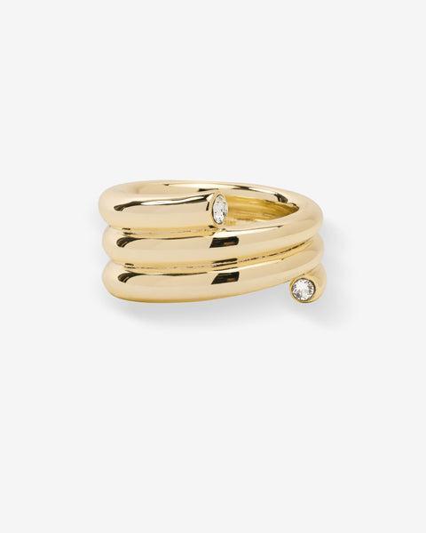 Spiral Ring - Gold|White Diamondettes Product Image