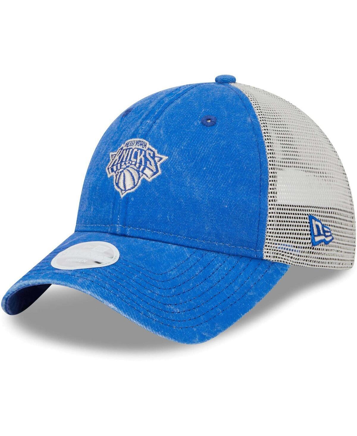 Womens New Era  Blue New York Knicks Micro Logo 9TWENTY Trucker Adjustable Hat Product Image