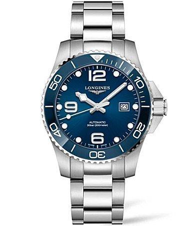 Longines Mens Blue Dial Hydroconquest Automatic Stainless Steel Bracelet Watch Product Image