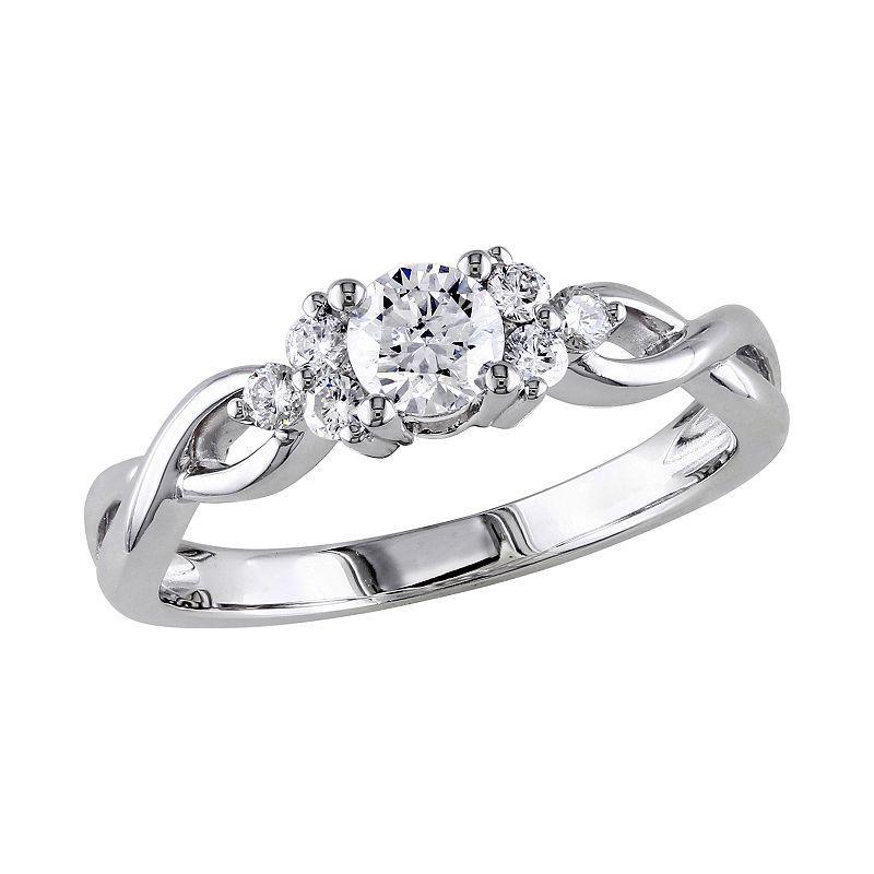 Stella Grace 14k White Gold 1/2 Carat T.W. Diamond Engagement Ring, Womens Product Image