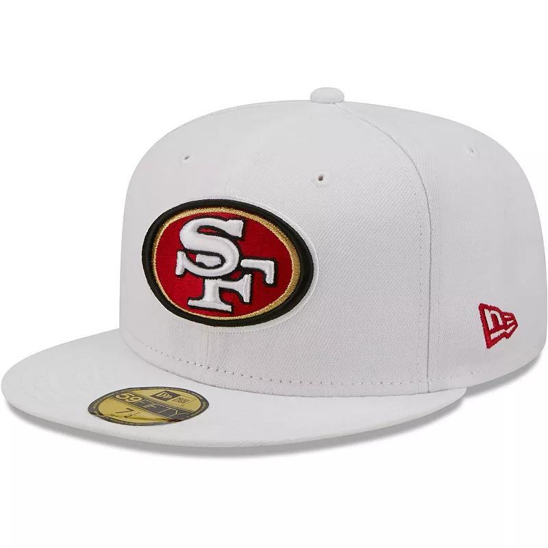 Mens New Era White San Francisco 49ers Logo Omaha 59FIFTY Fitted Hat Product Image