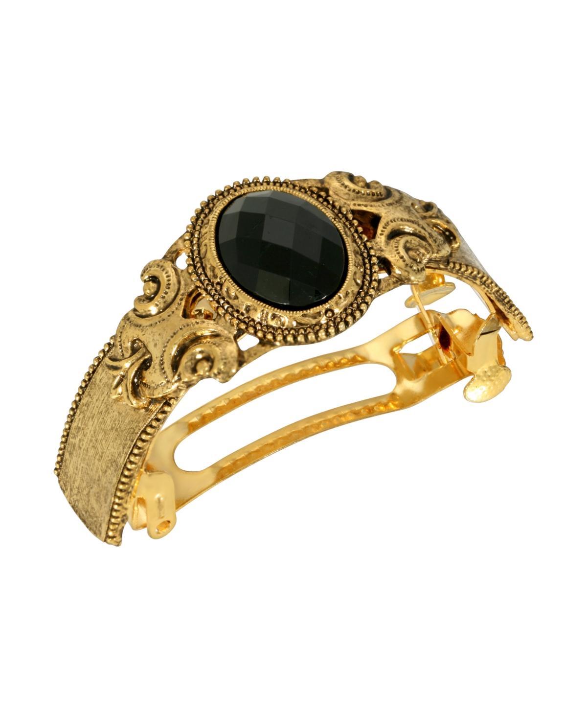 Womens Gold-Tone Stone Ponytail Holder Product Image