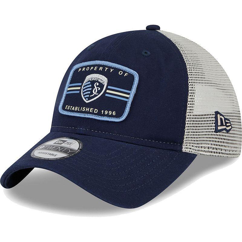 Mens New Era Navy Sporting Kansas City Property 9TWENTY Snapback Hat Product Image