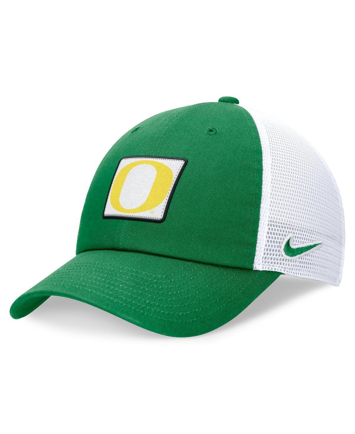 Nike Mens Green Oregon Ducks Primetime Club Trucker Adjustable Hat - Green, White Product Image