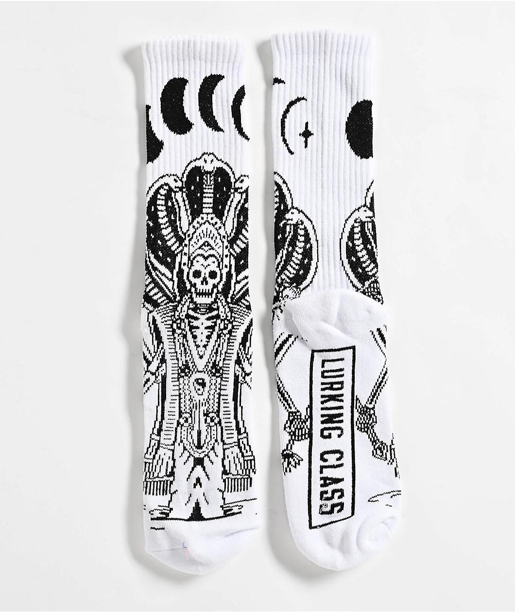 Lurking Class By Sketchy Tank Eclipse White Crew Socks Product Image