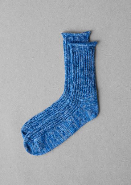 Cotton Marl Socks | Cornflower Blue Marl Product Image