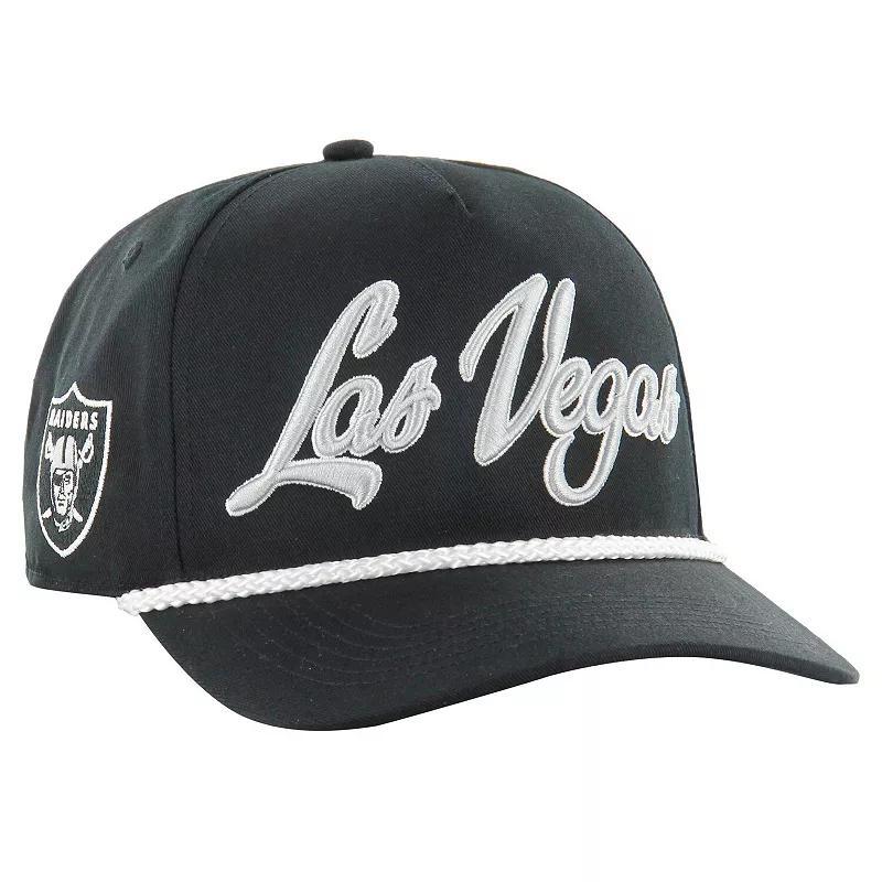 Mens 47 Black Las Vegas Raiders Overhand Hitch Adjustable Hat Product Image