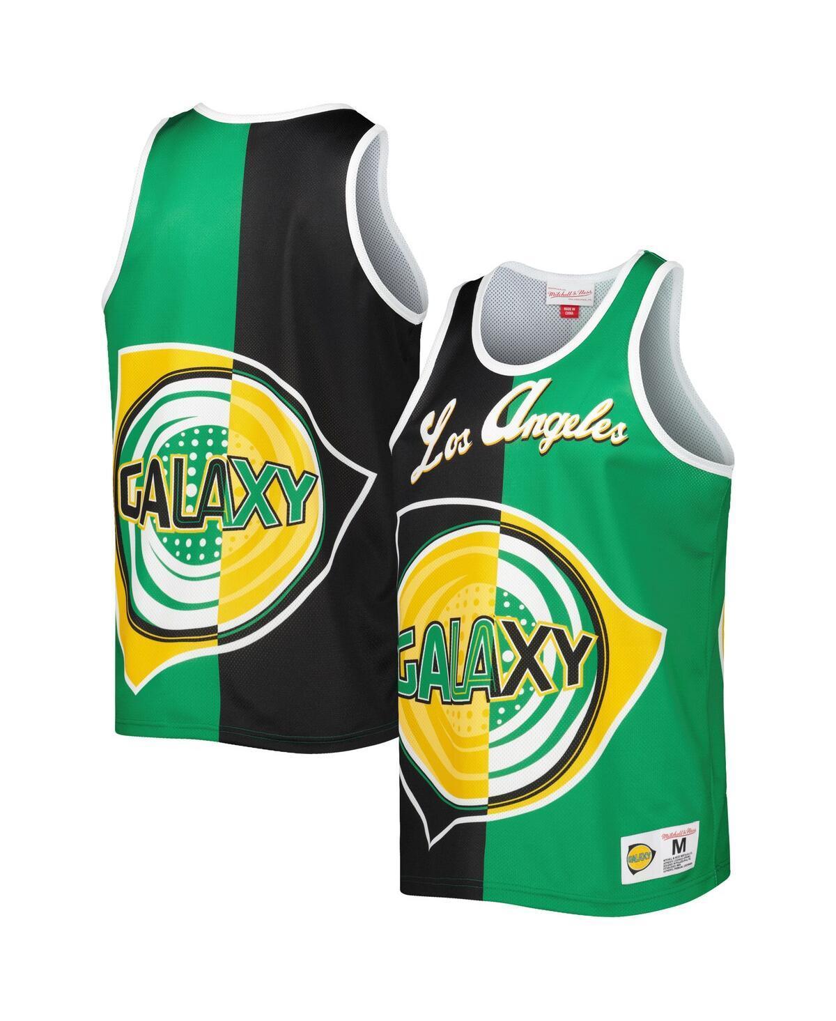 Mens Mitchell & Ness /Green LA Galaxy Sublimated Split Logo Tank Top Product Image