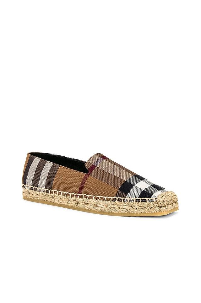 Burberry Alport Flat Espadrilles in Brown Product Image