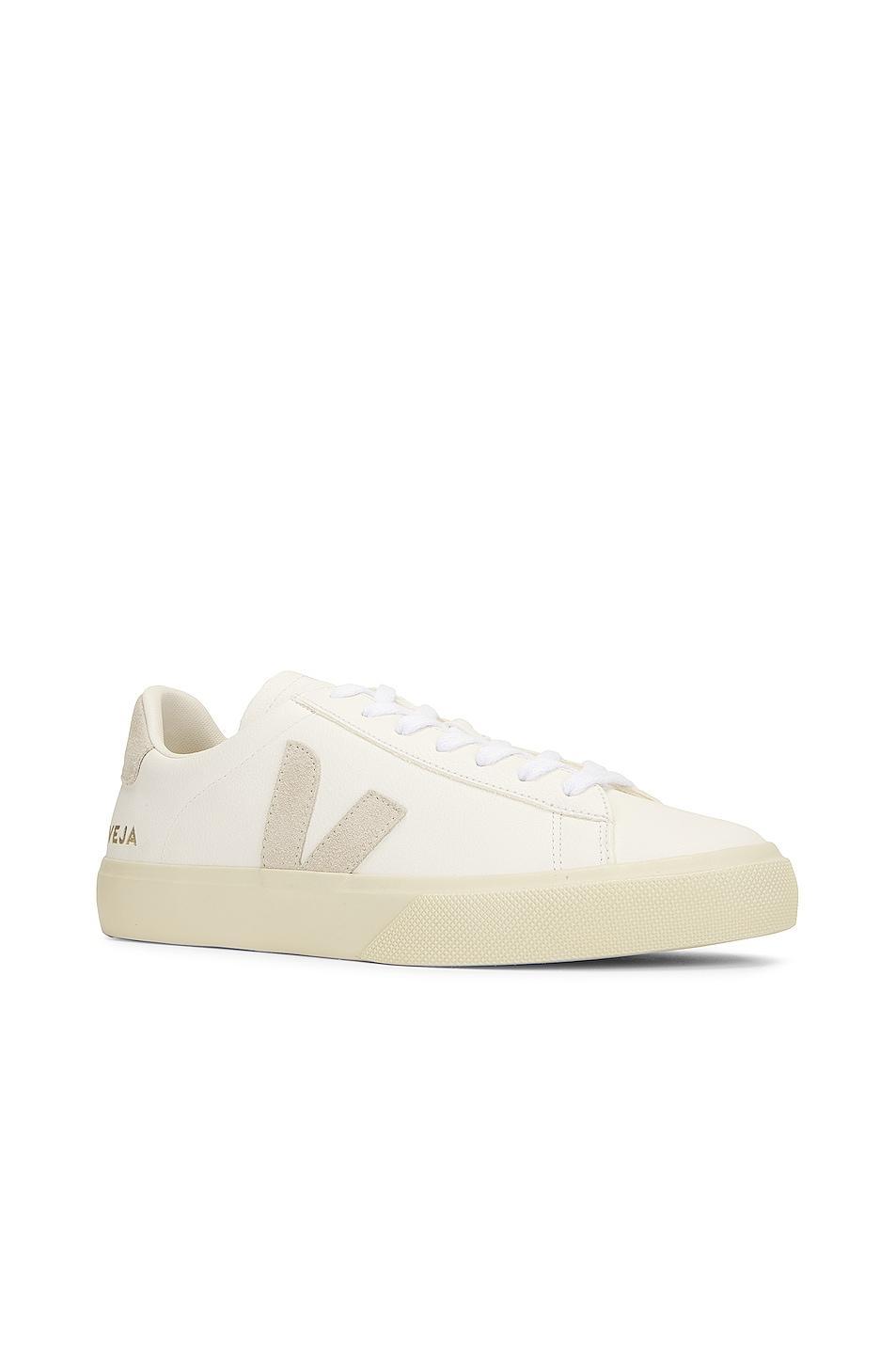 Veja Campo Sneaker in Extra White & Natural Suede - White. Size 44 (also in ). Product Image