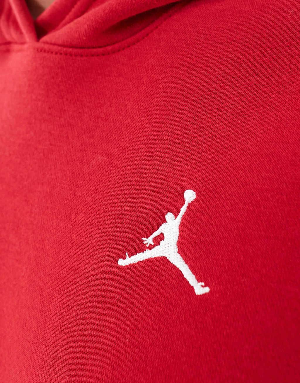 Nike Air Jordan Brooklyn Fleece hoodie in red Product Image