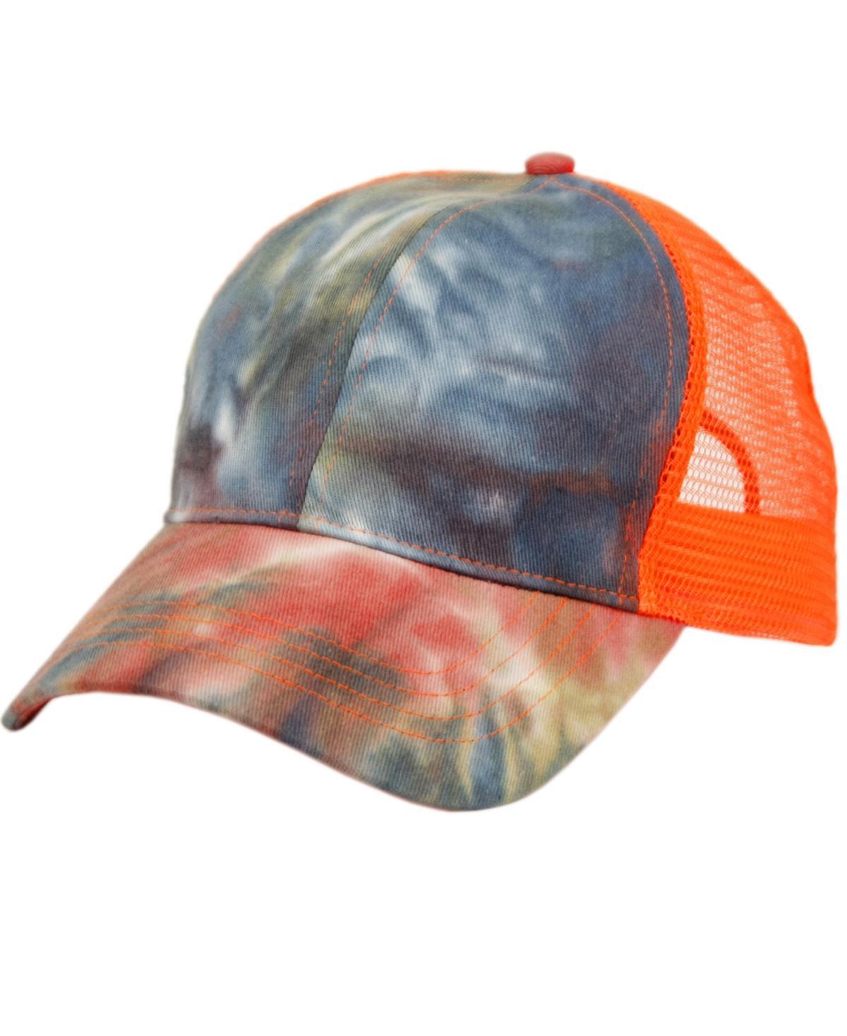 Womens Ponytail Messy Buns Tie Dye Truck Mesh Ponycap Hat Product Image