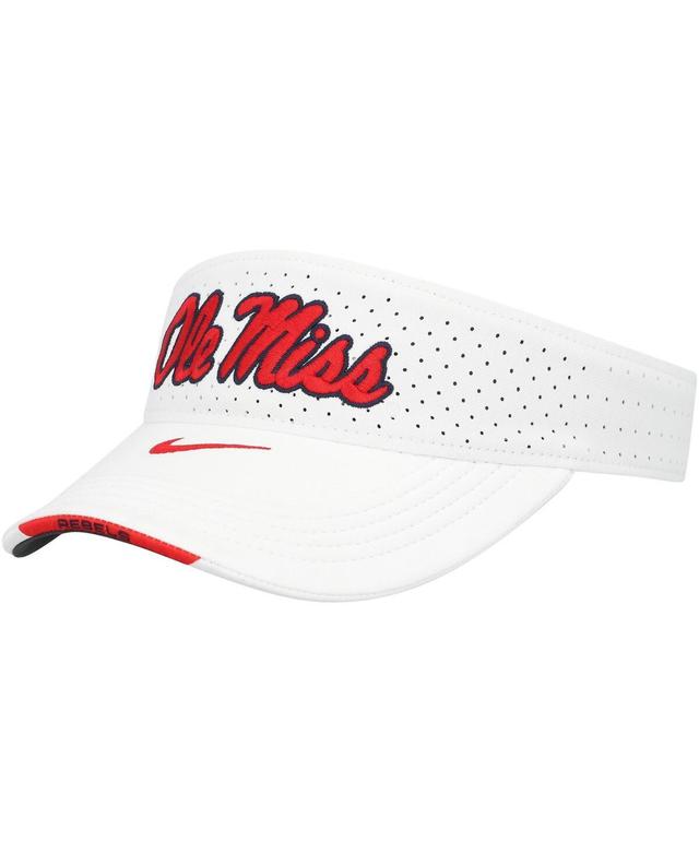 Mens Nike White Ole Miss Rebels 2023 Sideline Performance Adjustable Visor Product Image