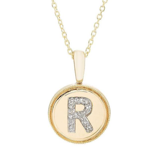 Diamond Accent Initial Pendant in 14k Rose - L Product Image