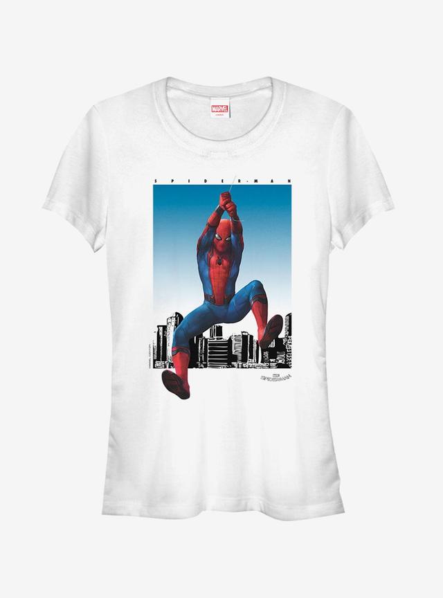 Marvel Spider-Man Homecoming Cityscape Girls T-Shirt Product Image