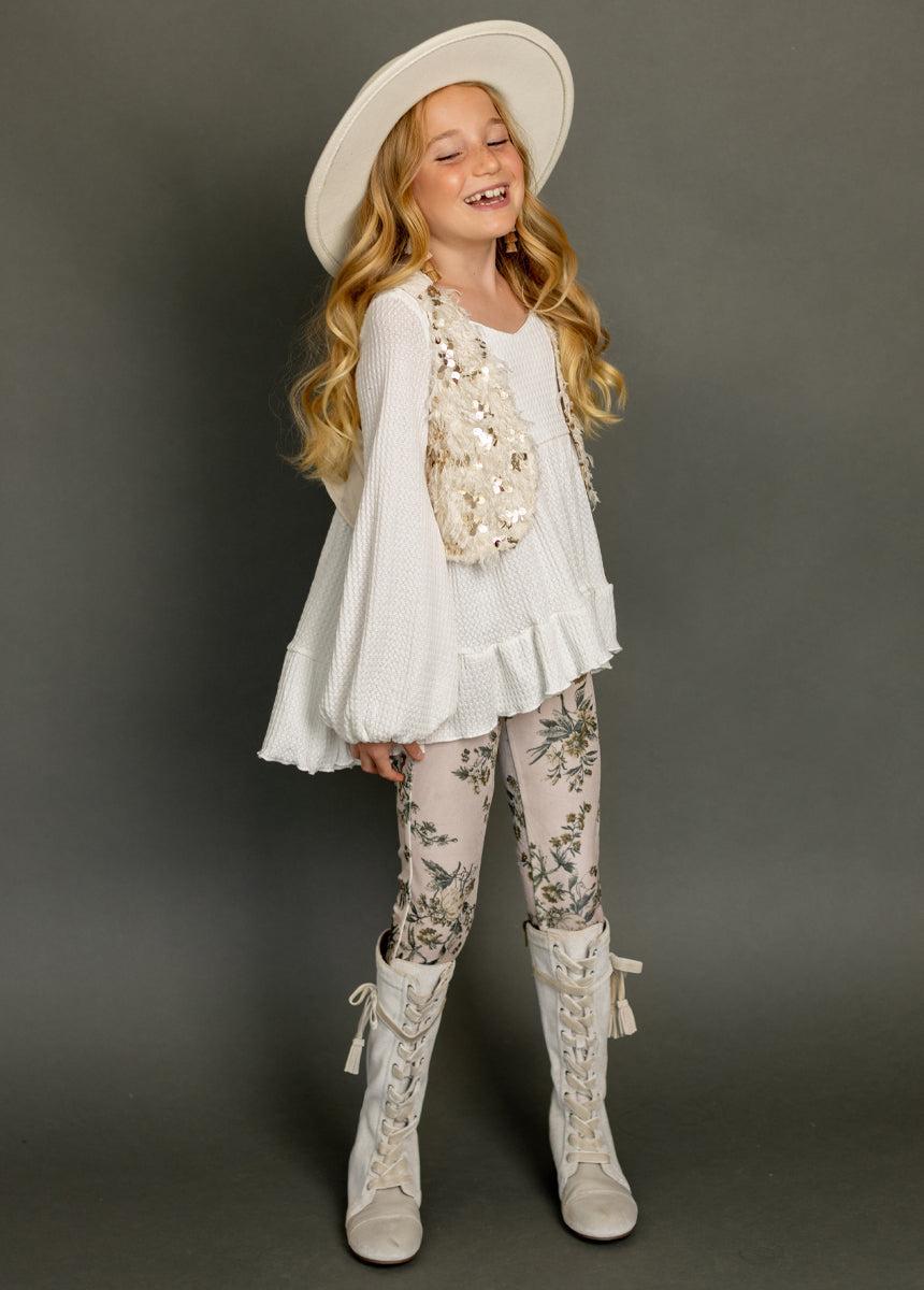 Laila Henley Top in Cream Product Image