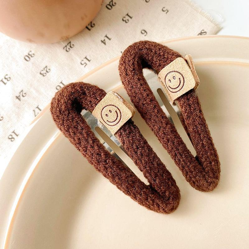 Applique Knit Hair Clip / Set Product Image