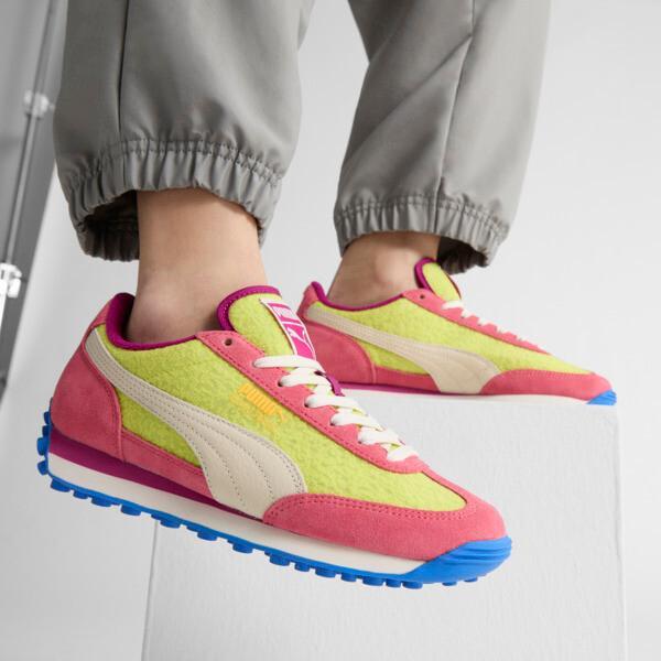 PUMA Easy Rider Brights Women's Sneakers in Lime Sheen/Sunset Glow/Frosted Almond Product Image