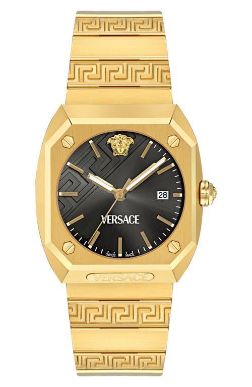 Men's Antares Ip Yellow Gold-plated Stainless Steel Bracelet Watch/44x41.5mm In Gold Black Product Image