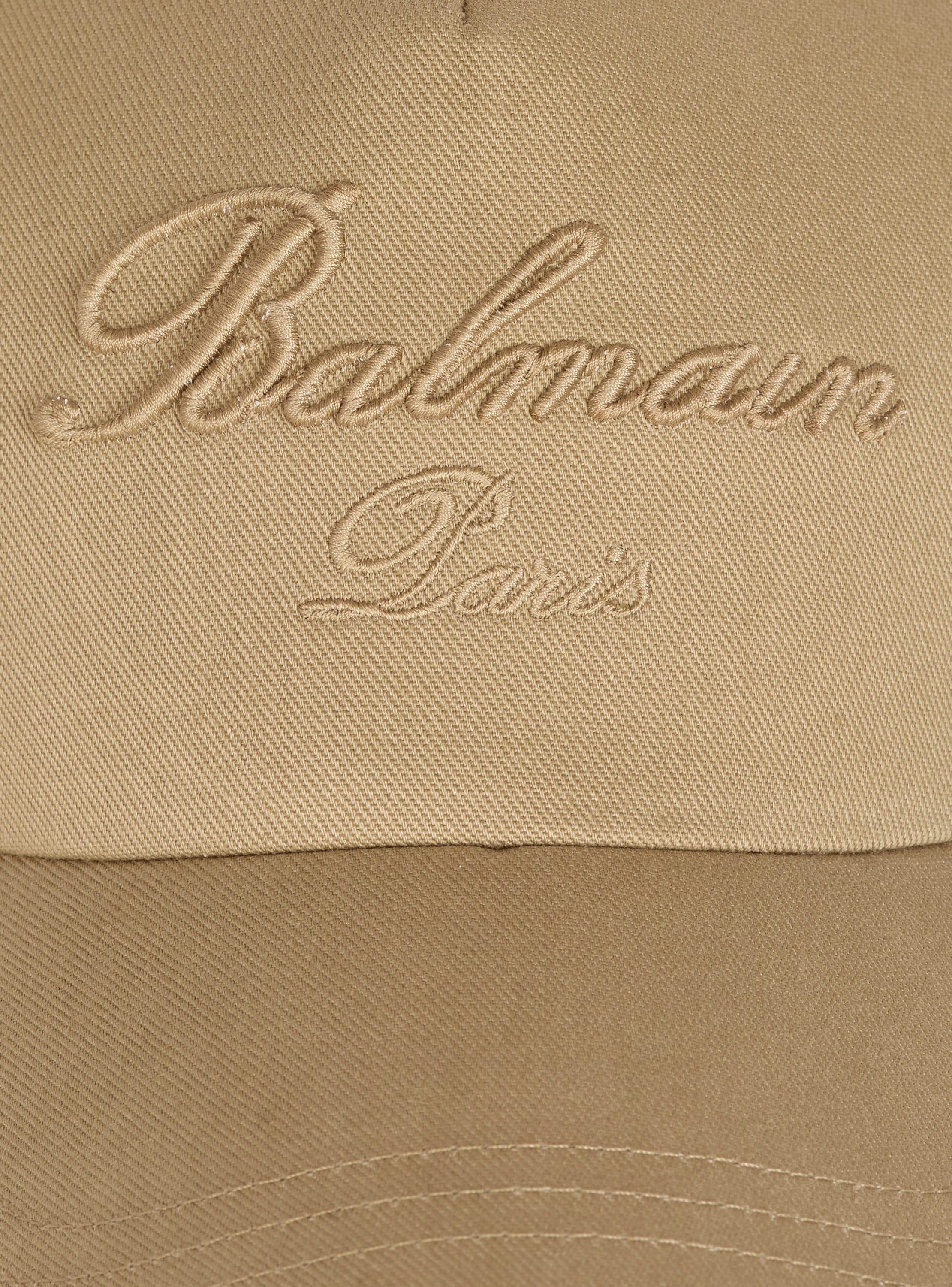 Cotton cap with Balmain Signature embroidery Product Image