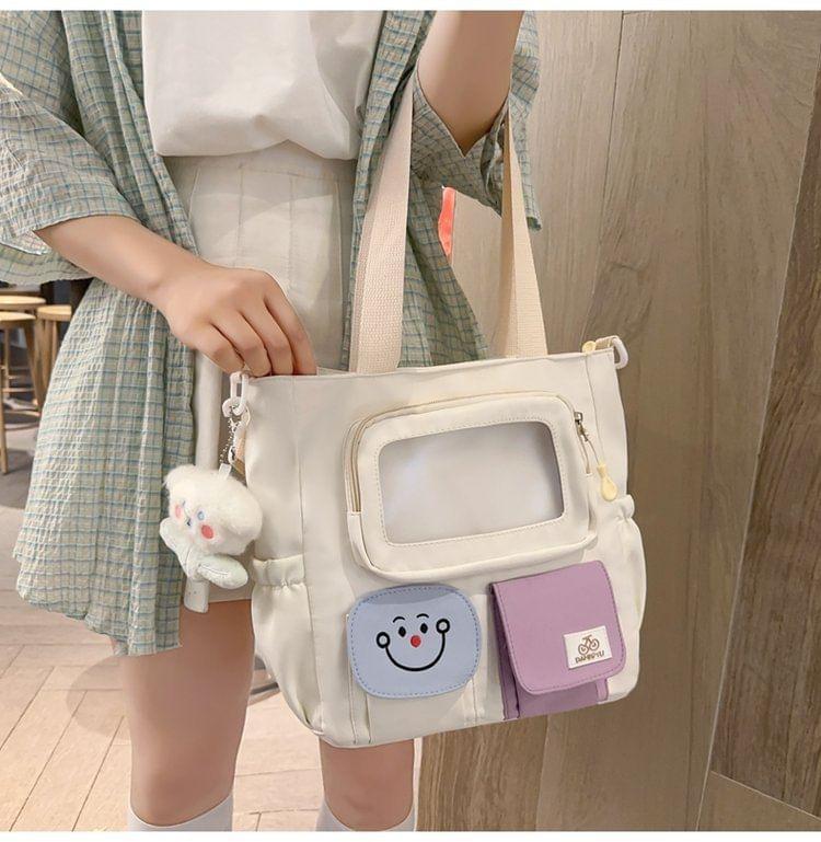 Cartoon Patterned Nylon Crossbody Tote Bag Product Image