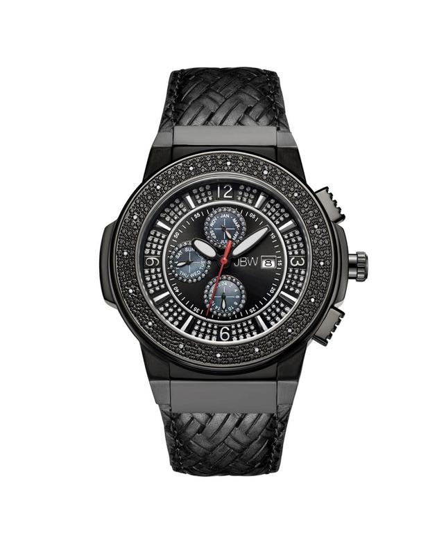 Jbw Mens Saxon Diamond (1/6 ct.t.w.) Black Ion-Plated Stainless Steel Watch Product Image