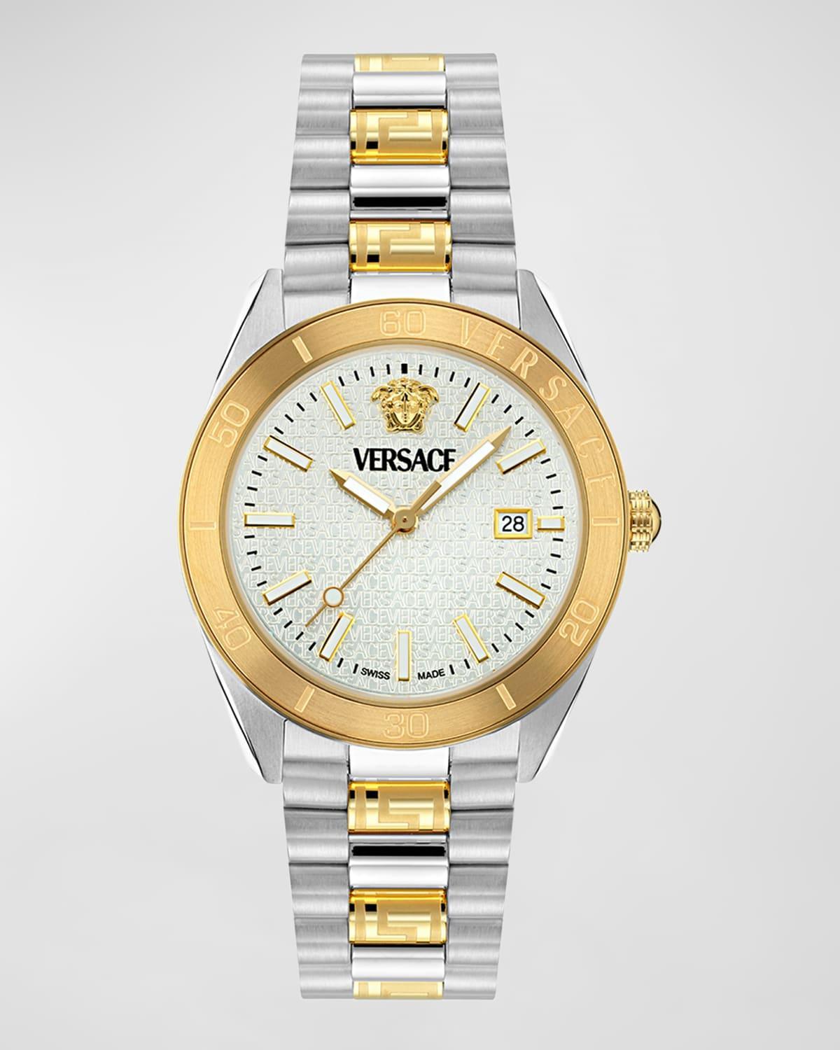 Men's V-Dome Two-Tone Bracelet Watch, 42mm Product Image