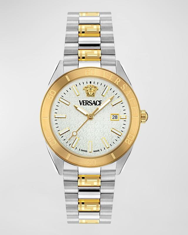 Men's V-Dome Two-Tone Bracelet Watch, 42mm Product Image